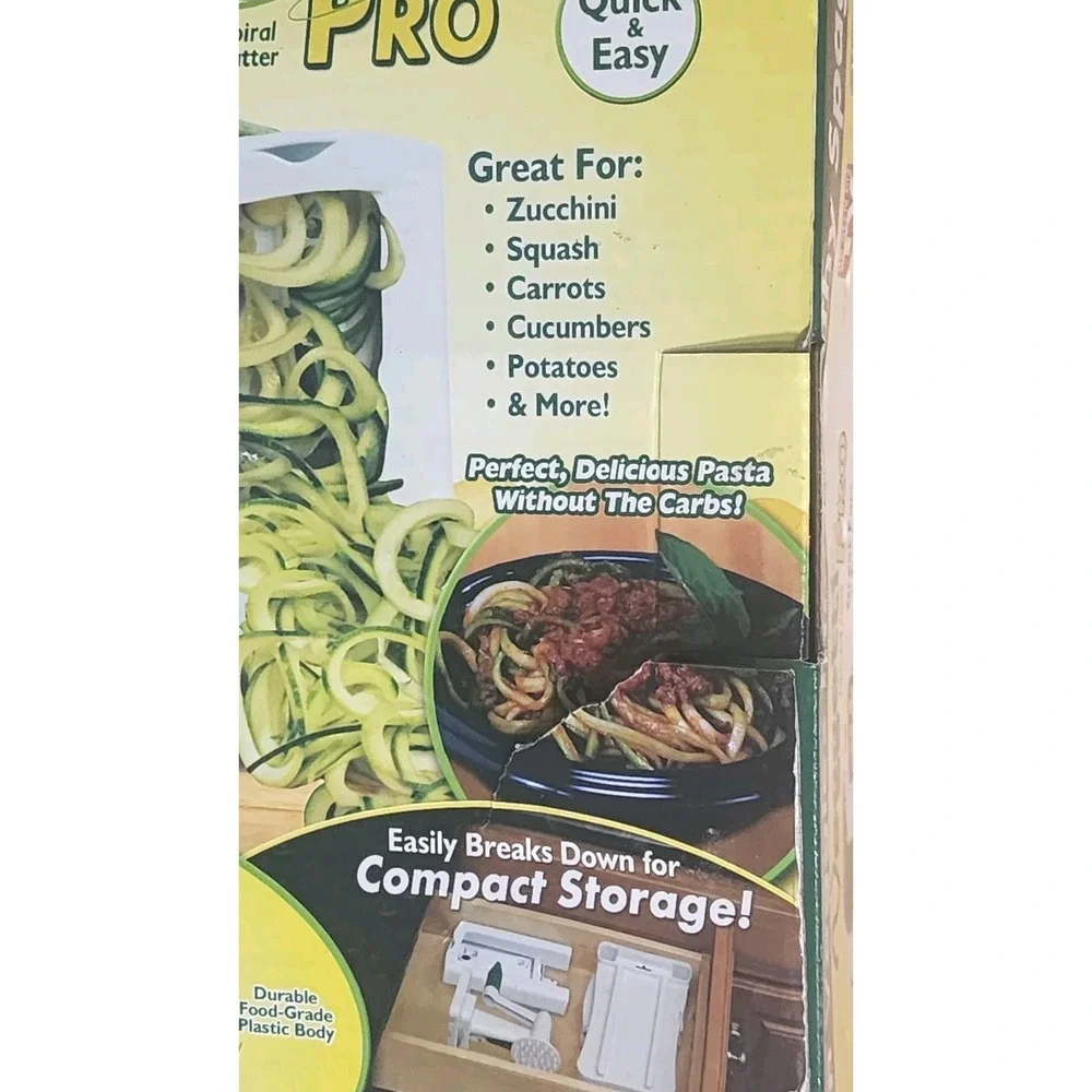 Veggetti Pro Table Top Spiral Vegetable‎ Cutter Open Box